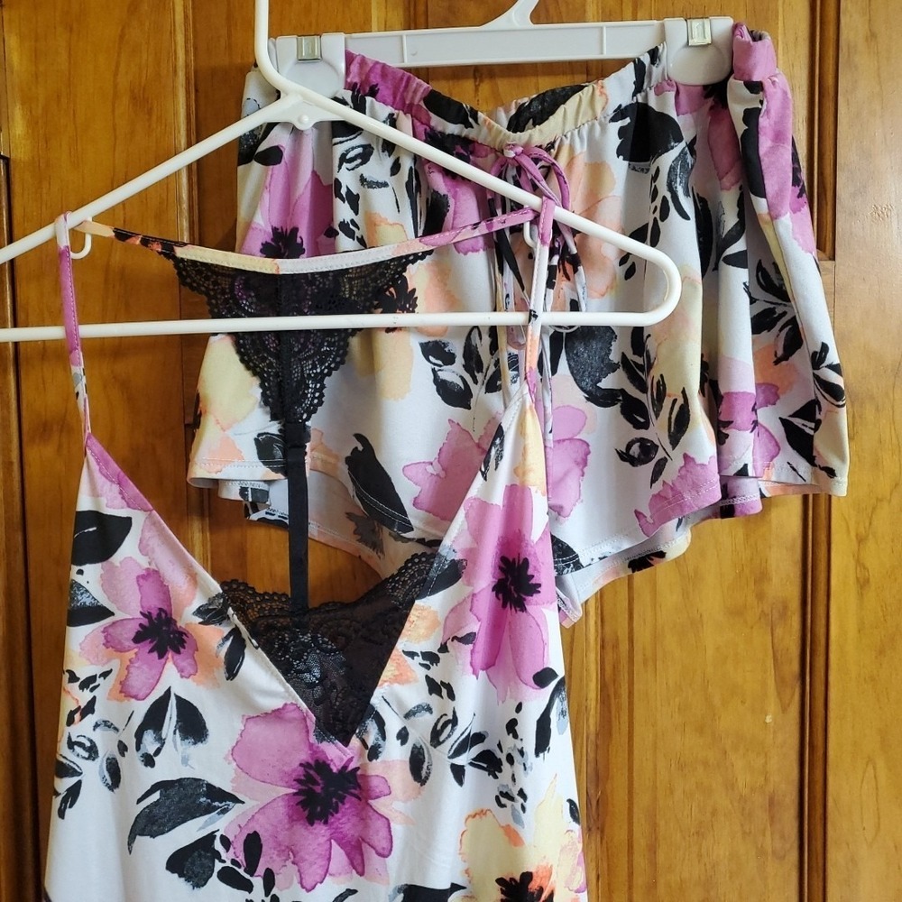 Linea Donatella Cami & Shorts Sexy Pajama Set Sz XL